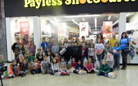... Club took 44 children to Greenwood Mall to visit Payless Shoe Store